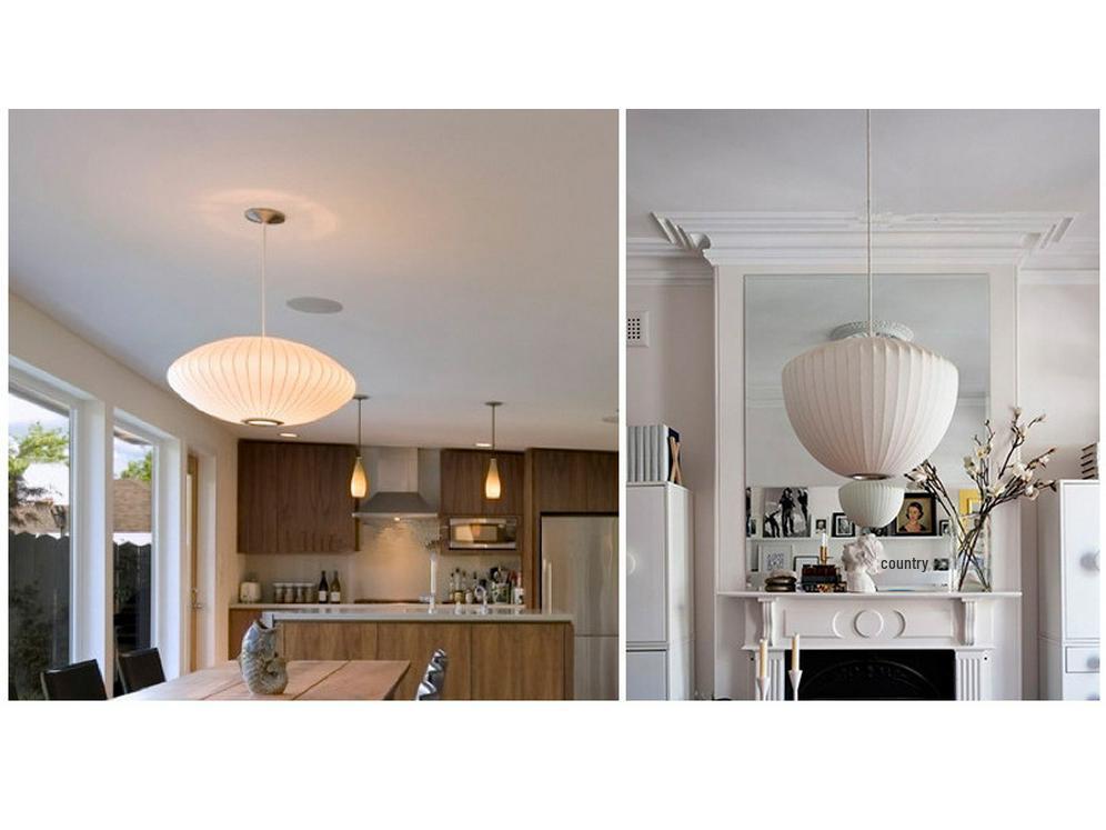 Nordic Modern UFO Fabric Lantern Pendant for Teahouse, Restaurant, or Study - Japanese and Chinese Inspired Decor.