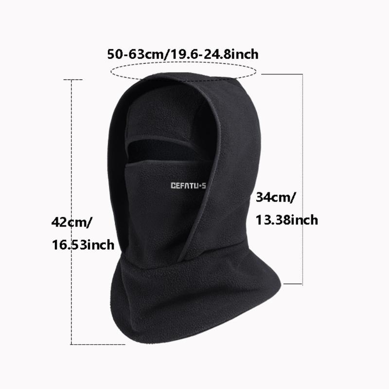 Winter Warm Hat Scarf Face Mask Hat 3 in One Outdoor Skiing Riding Windproof Warm Hat Riding Mask Fleece  Cycling Cap Cold-proof