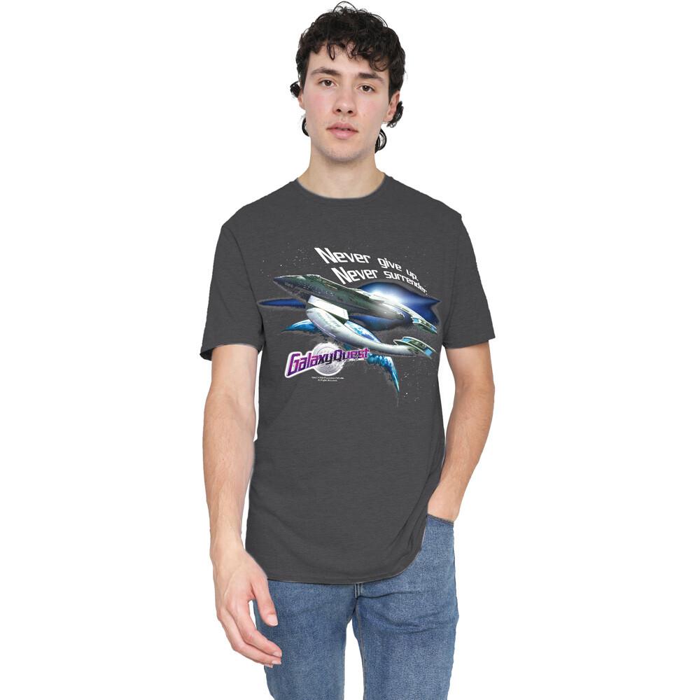 Galaxy Quest Never Surrender T-Shirt S-2XL Charcoal S