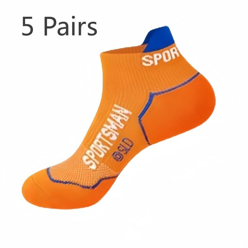 5 Paar Herren Deodorant Socken aus reiner Baumwolle, professionelle Sportsocken für Marathon, Basketball, Laufen, Bootssocken
