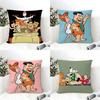 Fred Flintstone Pillow Case Linen Cushion Covers For Decorative Sofa Home Pillows Case Car Chair Pillows Cases