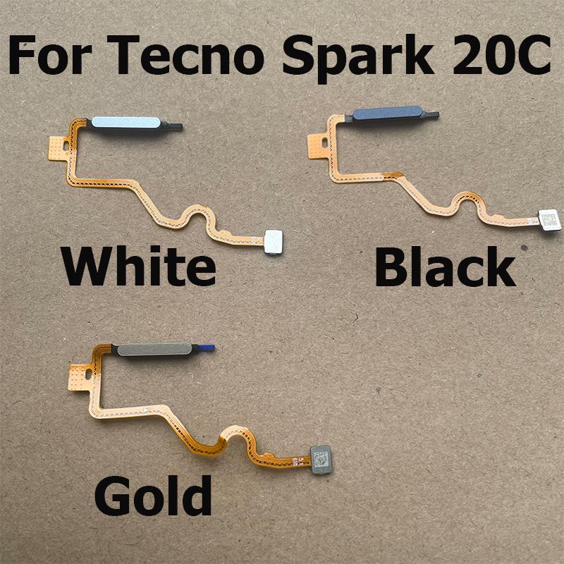 For Tecno Spark 20C ID Home Button Fingerprint Menu Return Key Recognition Scanner Sensor Flex Cable BG7n BG7