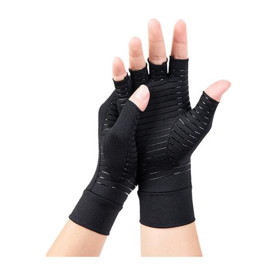 Compression Arthritis Gloves Women Men Stretchy Hand Compression Wrap Fingerless Fitness Gloves for Hand Pain Relief Osteoarthritis Typing Driving