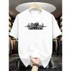 European Size Men'S Motorcycle Heartbeat Graphic Print Crew Neck T-Shirt | Soft Medium-Stretch, Regular Fit, Comfortable and Versatile