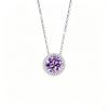 S925 Sterling Silver Natural Topaz December Birthstone Necklace, Simple Versatile Clavicle Chain