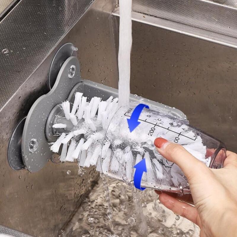 Cup-specific dishwashing brush, cup scrubber, baby bottle brush