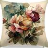 American Retro Linen Peach Leather Velvet Pillow Case Living Room Sofa Office Car Cushion