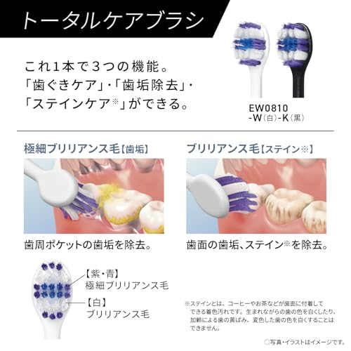 Panasonic Sonic Vibration Toothbrush Dolts Electric Toothbrush USB Charging EW-DA18-W White