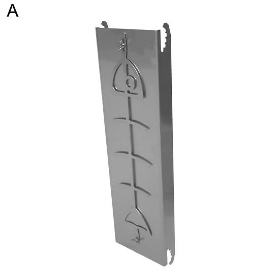 Stainless Steel Salmon Grill Holder 180 Degrees Rotating Fish BBQ Grilling Plate for Camping Backyard Evenly Grilled Meat Rack for Gas Charcoal