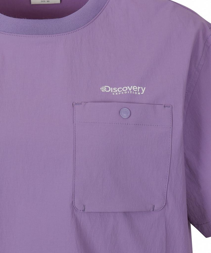 DISCOVERY EXPEDITION Women'S Freshvent Chest Pocket Woven Short Sleeve T-Shirt (Violet2)