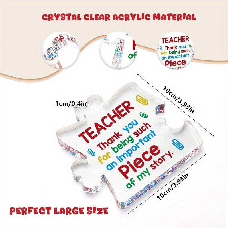 Teacher Appreciation Acrylic Sign. Thank You Gift for Birthdays, Graduation or Retirement.