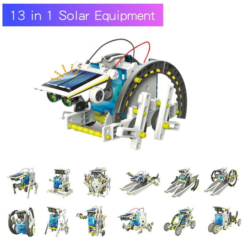 Solar-Powered 13-in-1 Educational Toy Car & 6-in-1 Space Robot Kit