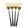 Cerise CUTLERY SET 16 Pcs GOLD AND BLACK Steel
