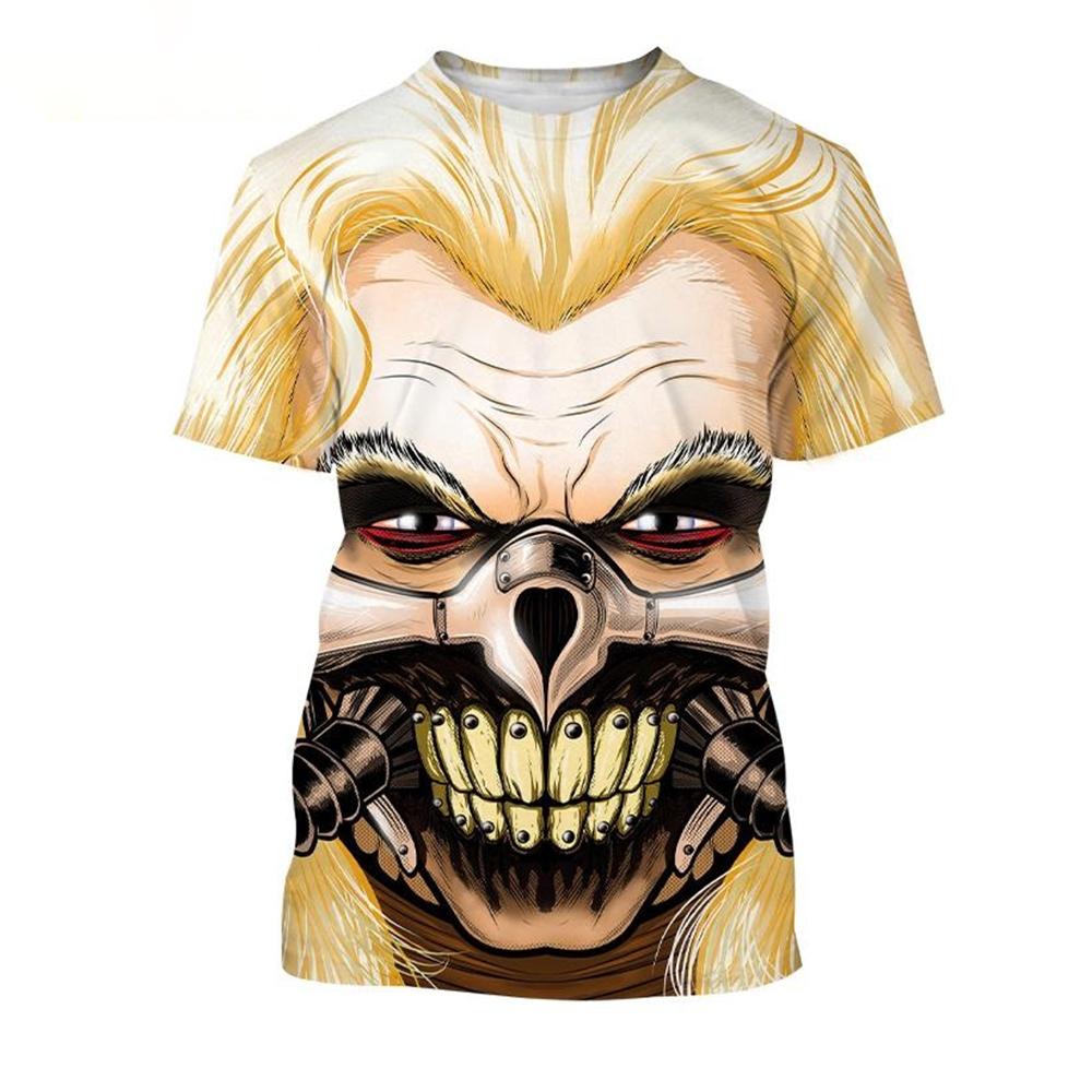 Hot selling Immortan Joe 3D print T-shirt mask monster villain demon T-shirt for men women fashionable casual kids tops