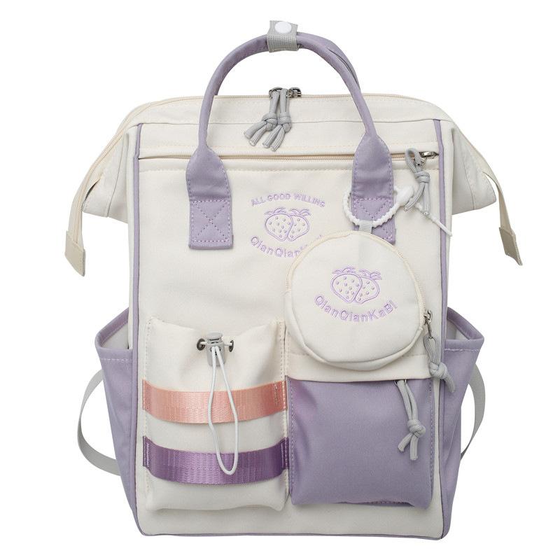 Schoolbag Midpoint, New Lotte School Bag Female College Student Maternal and Infant Mommy Bag Japanese Ins Cute Backpack Computer Bag