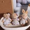 Cartoon Little Bear Plush Doll Keychain Cute Stuffed Rabbit Doll Keyring Couple Bag Pendant Backpack Hanging Decoration Gifts