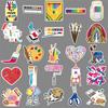 50pcs Creative Cartoon Waterproof Stickers for Planner & Stationery