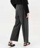 Laneonkyulleoseu Belt Detail Pintuck Wide Pants_Melange Grey