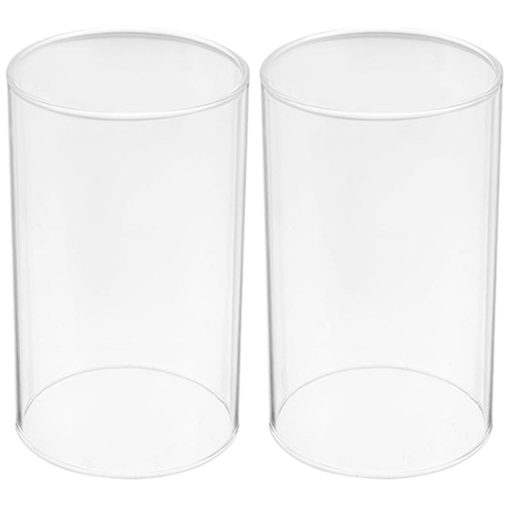 

2 шт. Стеклянные колпаки Стеклянный подсвечник Трубка Абажур Открытое пламя Дымоходная трубка Крышка Абажур с открытым концом