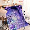 Flins Genshin Impact Fanart Muskeldecke Flanell warme weiche Plüschdecke für Sofa Wohnzimmer Zuhause Schlafzimmer Reise Geschenk Heim