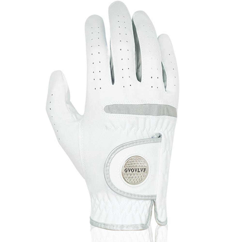 Lightweight Design Magnetic Marker Glove White Color Replaceable Glove  Golfers Use