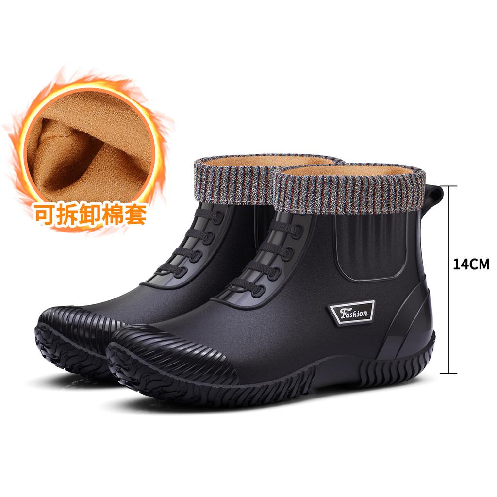 Spring and summer medium and low tube anti-shoe women's rain shoes women's rain boots soft outdoor wear autumn and winter non-slip short tube 