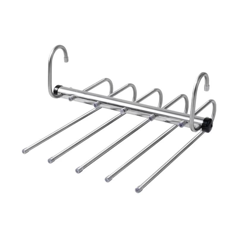 95 Layers Pants Hangers Foldable Space-Saving Trouser Hanger Adjustable Stackable Trouser Rack for Wardrobe Jeans Trouser Scarf 3130₽