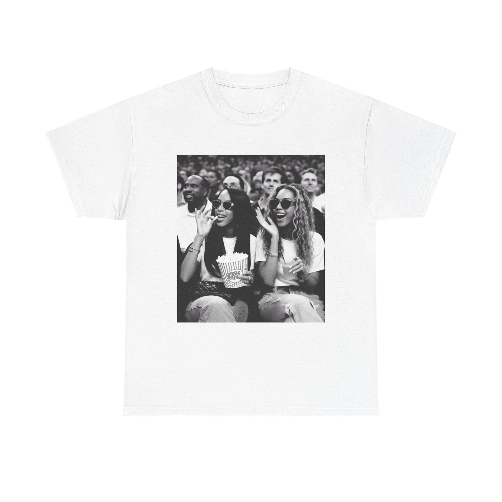 Men s and Women s T-shirts Aaliyah and Beyonce XXL