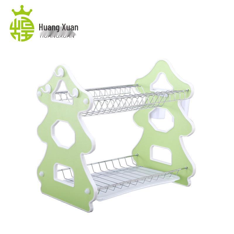 Christmas Tree Wooden Dish Drying Rack - Creative Home Storage Solution