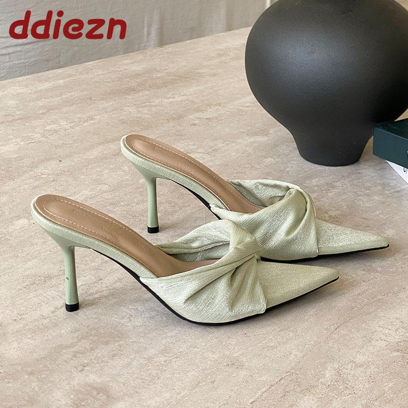 Fashion Fashion Pointed Toe Ladies High Heels Pumps Shoes Female Slides Footwear Slip On Elegant Women Thin Heels Shoes