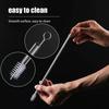 Reusable Pure Titanium Straight/Bend Straws Sandblasted With Cleaning Brush For Medicine Milk Tea Beverages