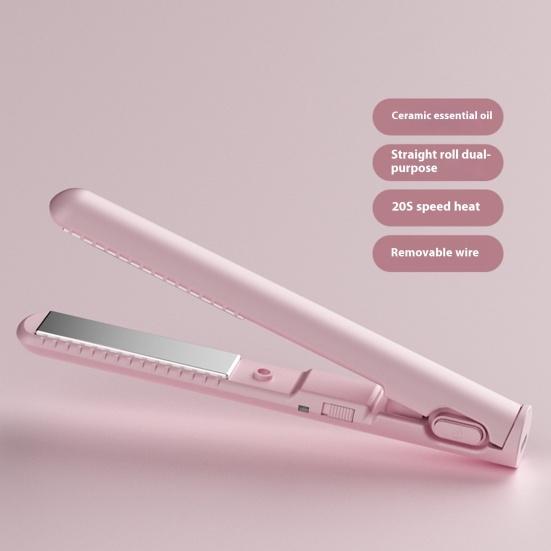 USB Mini Curling Iron 2-In-1 Dual Purpose Curling Wand Flat Iron