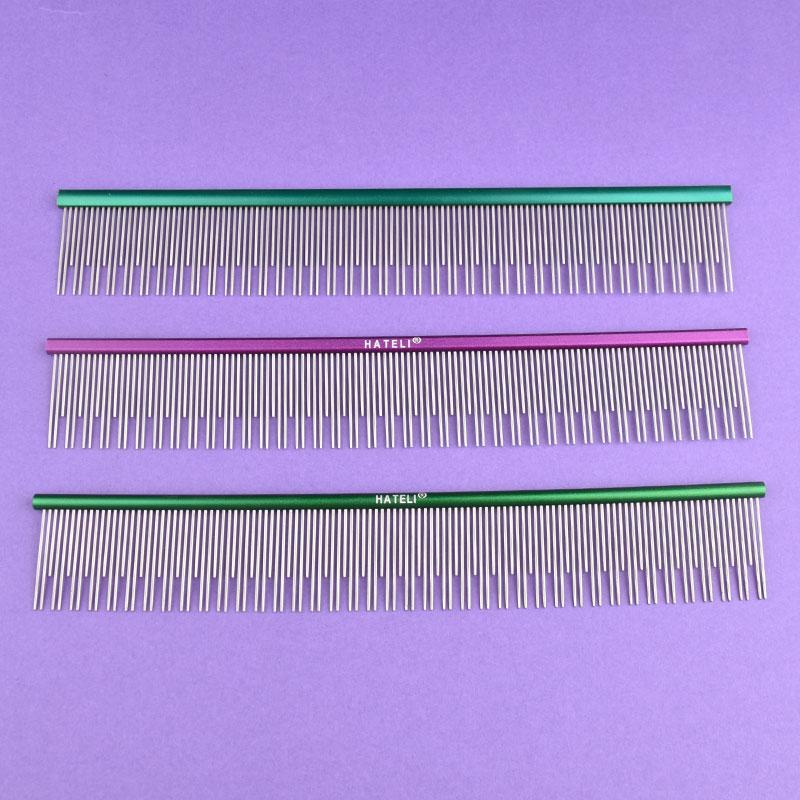 22cm Metal Pet Comb Cat Dog Hair Grooming Stainless Steel Comb Removes Loose Hair Tangles Professional Dog Grooming Supplies