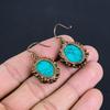 Tibetan Turquoise Earrings Gemstone Jewelry, Copper Electroformed Handmade Earrings, Latest Design Jewelry