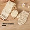 3pcs Body Scrubber Set Exfoliating Sisal Glove Deep Clean Shower Loofah Set for Home