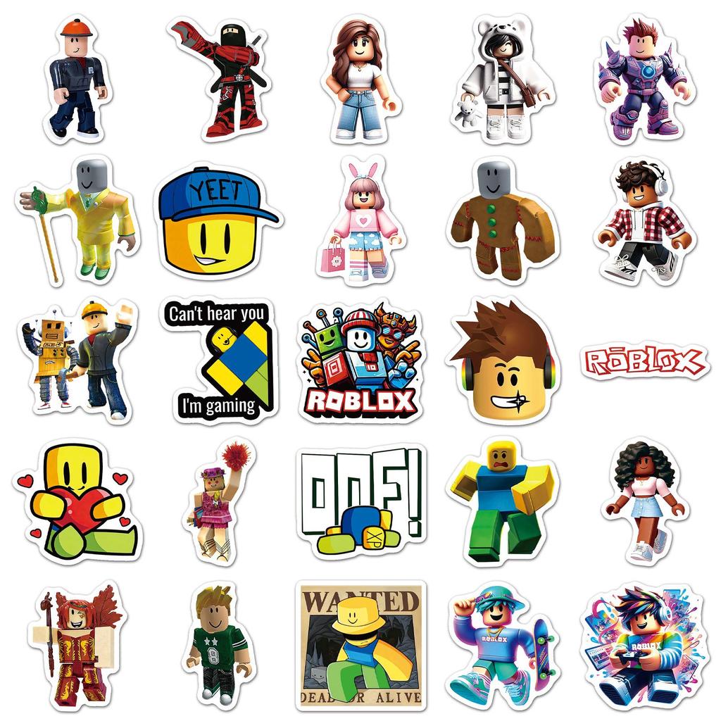 50 Roblox-Sticker: Wasserdichte DIY-Dekoration für Handy, Computer & Gepäck