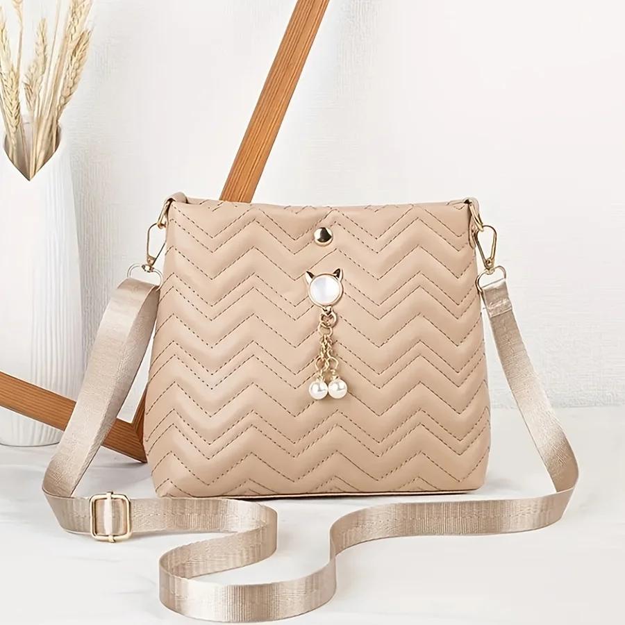 Luxury Women's Small Crossbody Bag PU Leather Messenger Bags Zipper Handbags Purse Stylish Novelty Handbag