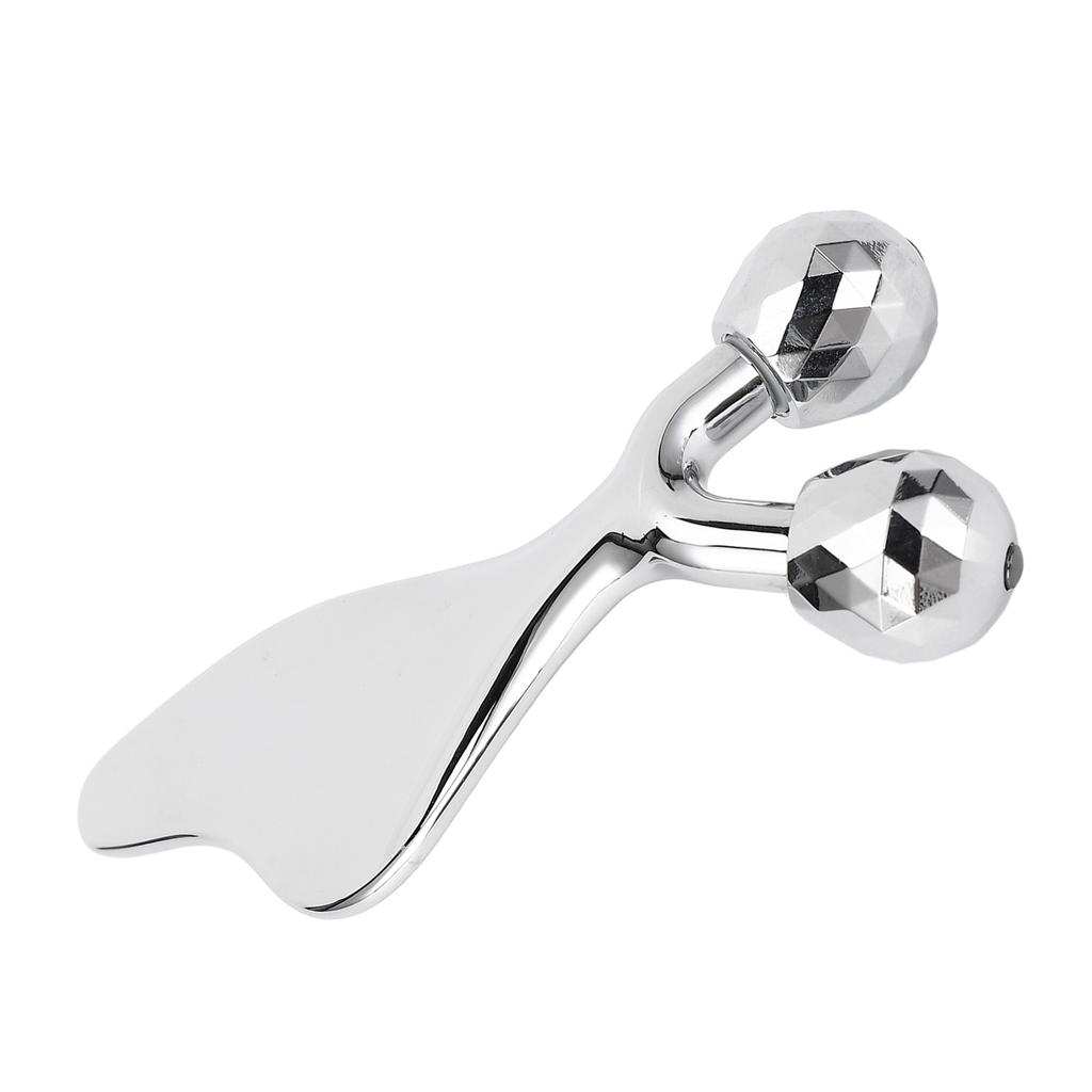 Face Massage Roller Y Shape Design Double Metal Balls Facial Lifting Massager  Sha Plate Tool