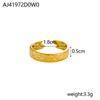 CARLIDANA Ins Geometric Rings Stainless Steel 18k Gold Plated Hollow Multi-Layer Chunky Cross Open Rings for Women Jewelry