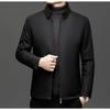 Executive Business Down Jacket Men's Winter Lapel% White Duck Down Casual Cold-resistant Loose Coat