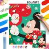 Digital Oil Painting Mickey Mouse Christmas Snowman Hand Painting Home Decoration Painting