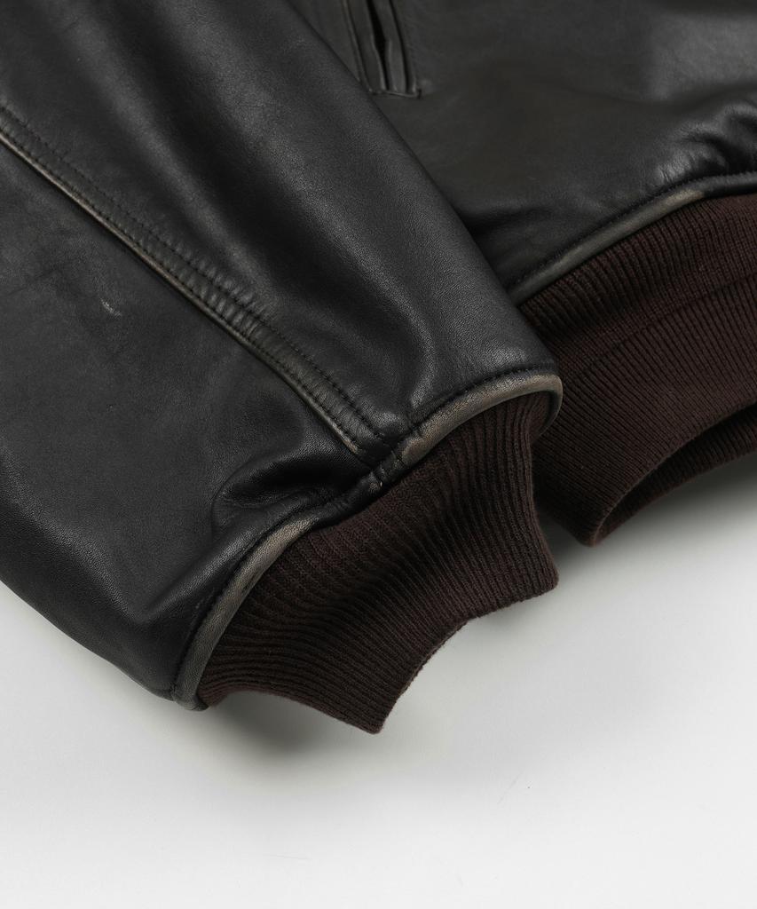 FRIZMWORKS Patina Cowhide Tanker Jacket _ Washed Brown
