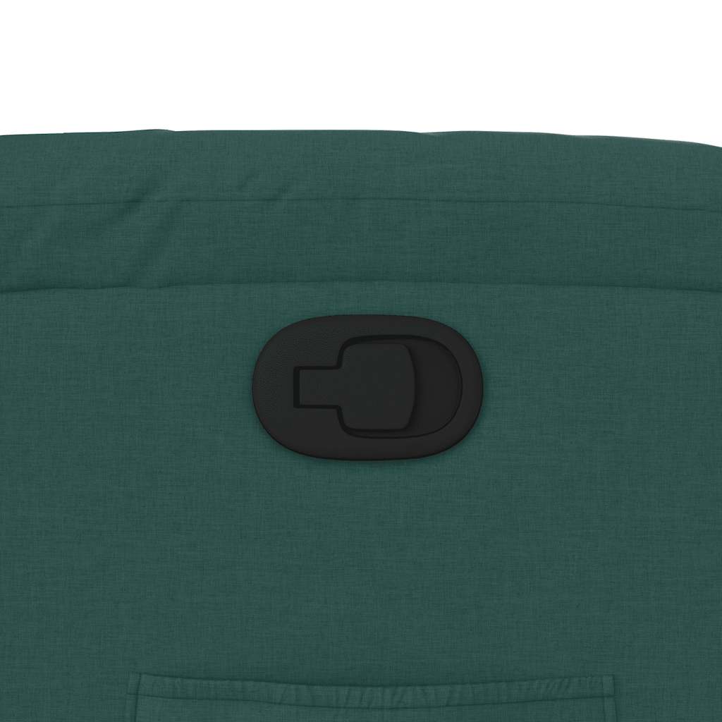 Recliner Chair Dark Green Fabric