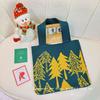 Bags Female Creative Christmas Tree Knitted Wool Tote Bag Versatile Large Capacity Commuter Shoulder Tote Bag Wool Bag