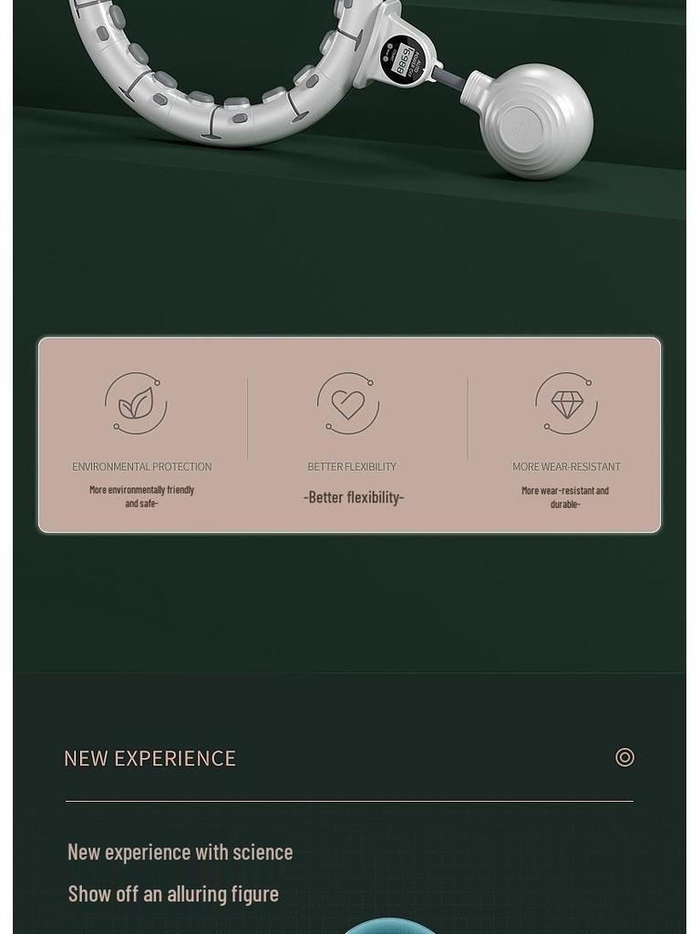 Weighted Hula Hoop for Slim Waist & Fat Burning - Adult Fitness Equipment