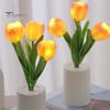 Decorative Night Lamp Large Tulip Light Realistic Floral LED Bedside Battery-Powered Ambiance Eco Friendly for Bedroom Desk Decor Warm Glow
