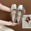Fairy style bow with Mary Jane shoes, summer new French style with skirt, fashionable and versatile women's single shoes