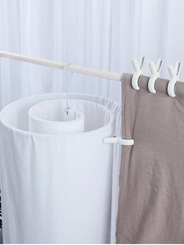 10 pcs New Household Adhesive-Free Plastic Clothes Hanger for Bedding, Anti-Wind Drying Fixed Device, Clothes Drying Dedicated Fixer