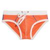 UXH Men's Color Block Fashion Thong Swimsuit with Comfortable Cup Pouch