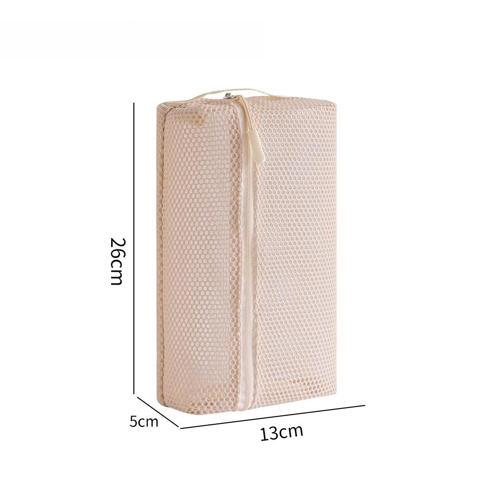 1-3pcs Casual Nylon Storage Pouch Transparent Mesh Mesh Pocket Cosmetic Bag with Zipper Swimming Mesh Packing Travel Storage Bag
